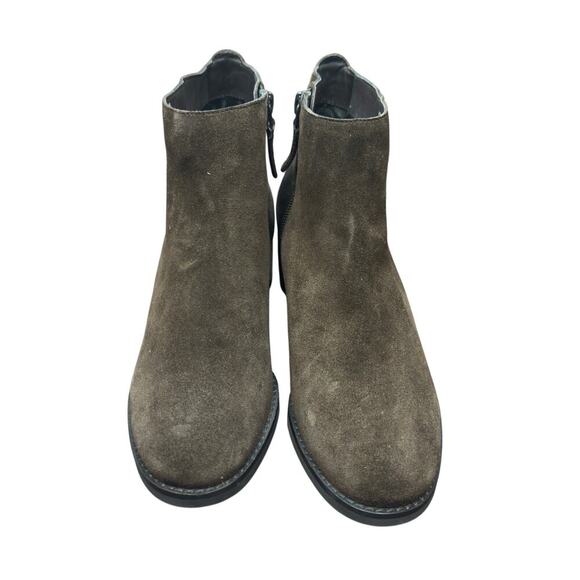 New Cole Haan Holis Brown Suede Bootie Gold Buckle Side Zip W29147 Women's 6B - Picture 4 of 13